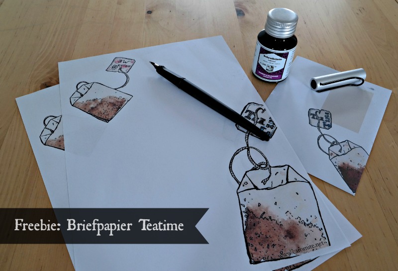 Freebie: Briefpapier Teatime